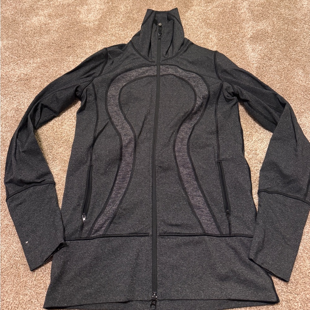 Lululemon Black and Grey Zip-Up